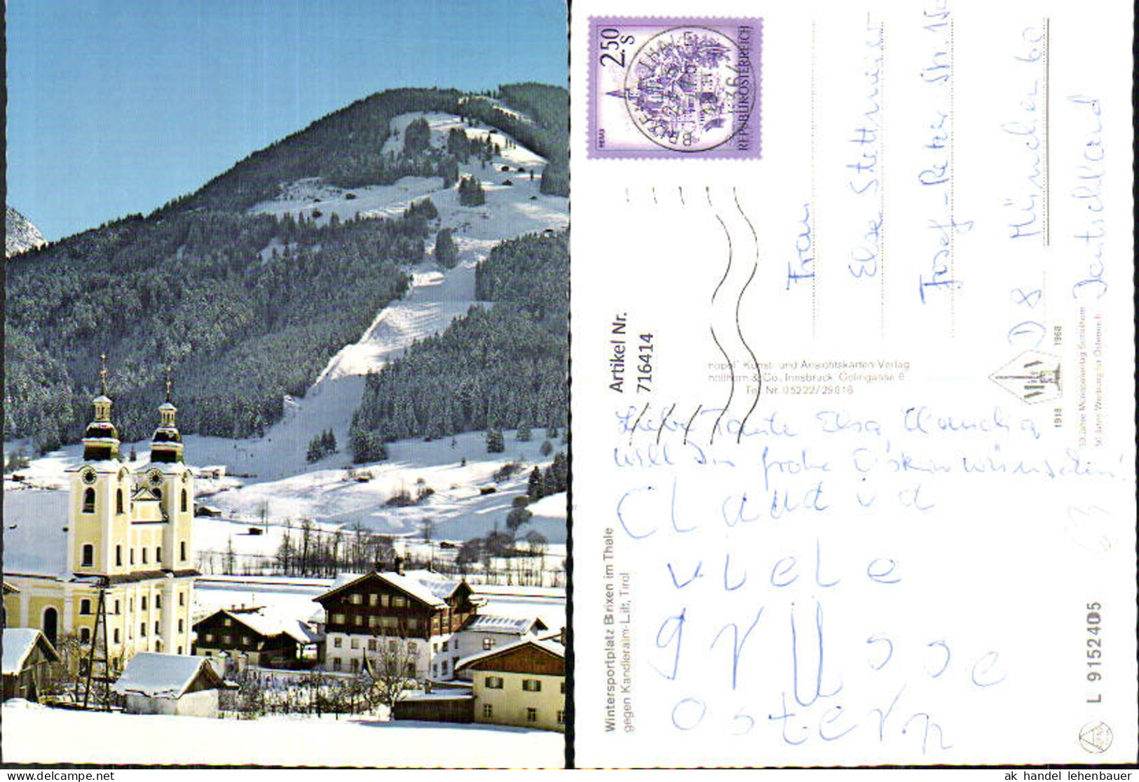 716414 Brixen im Thale geg. Kandleralm-Lift Winteransicht