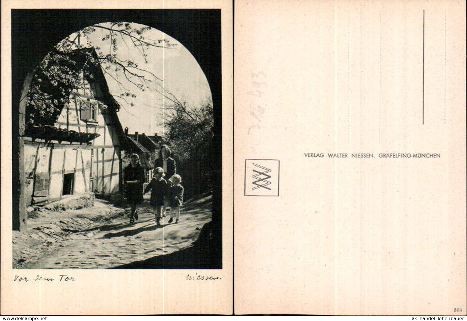 716493 Verlag Walter Niessen Gräfelfing München Vor dem Tor Kinder