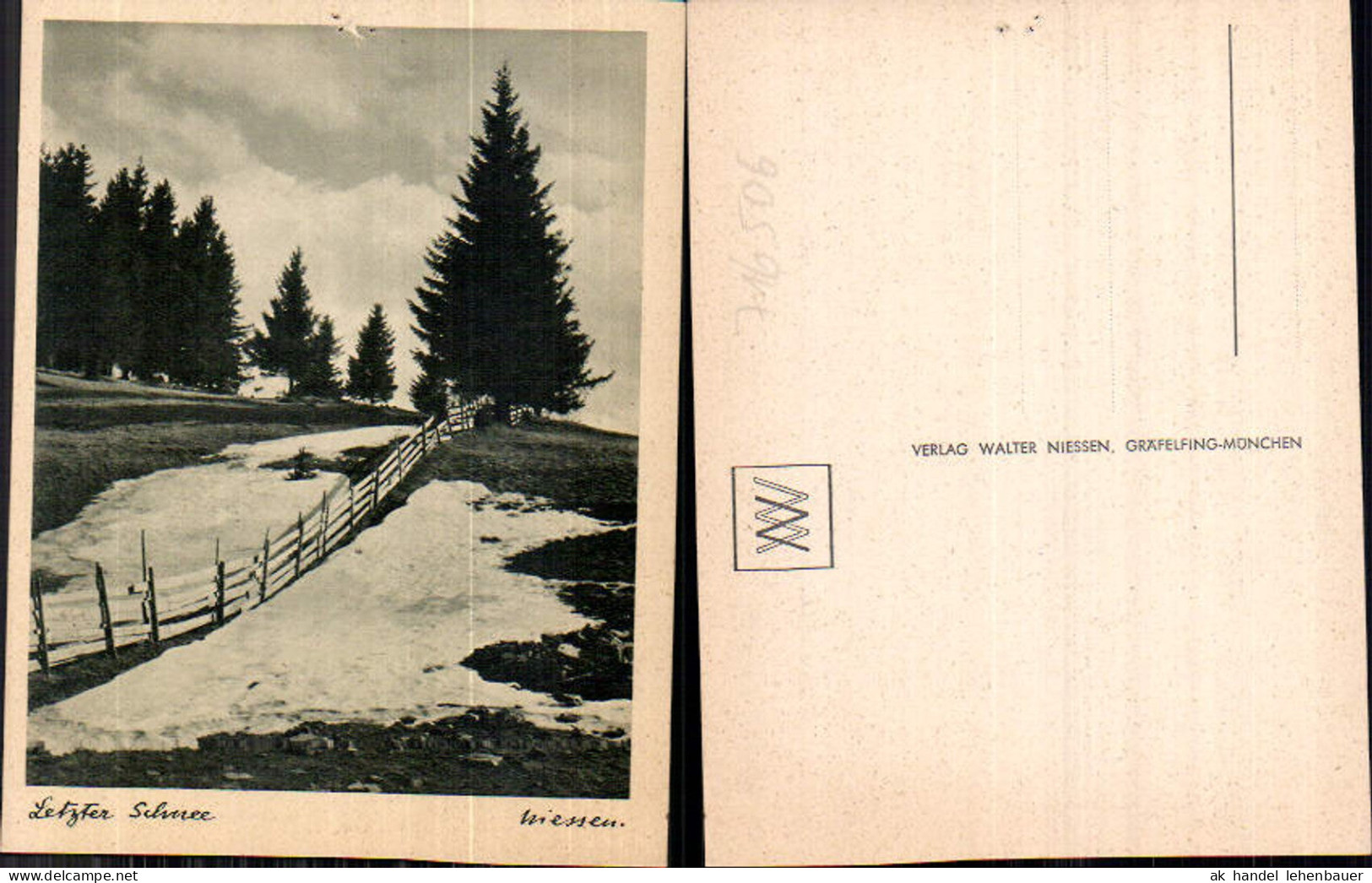 716506 Verlag Walter Niessen Gräfelfing München Letzter Schnee