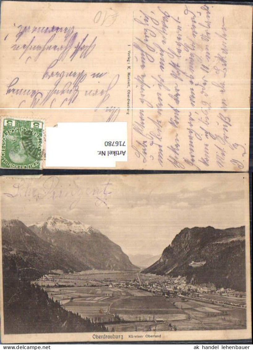 716780 Oberdrauburg Kärntner Oberland 1910 gel Ehrenhausen