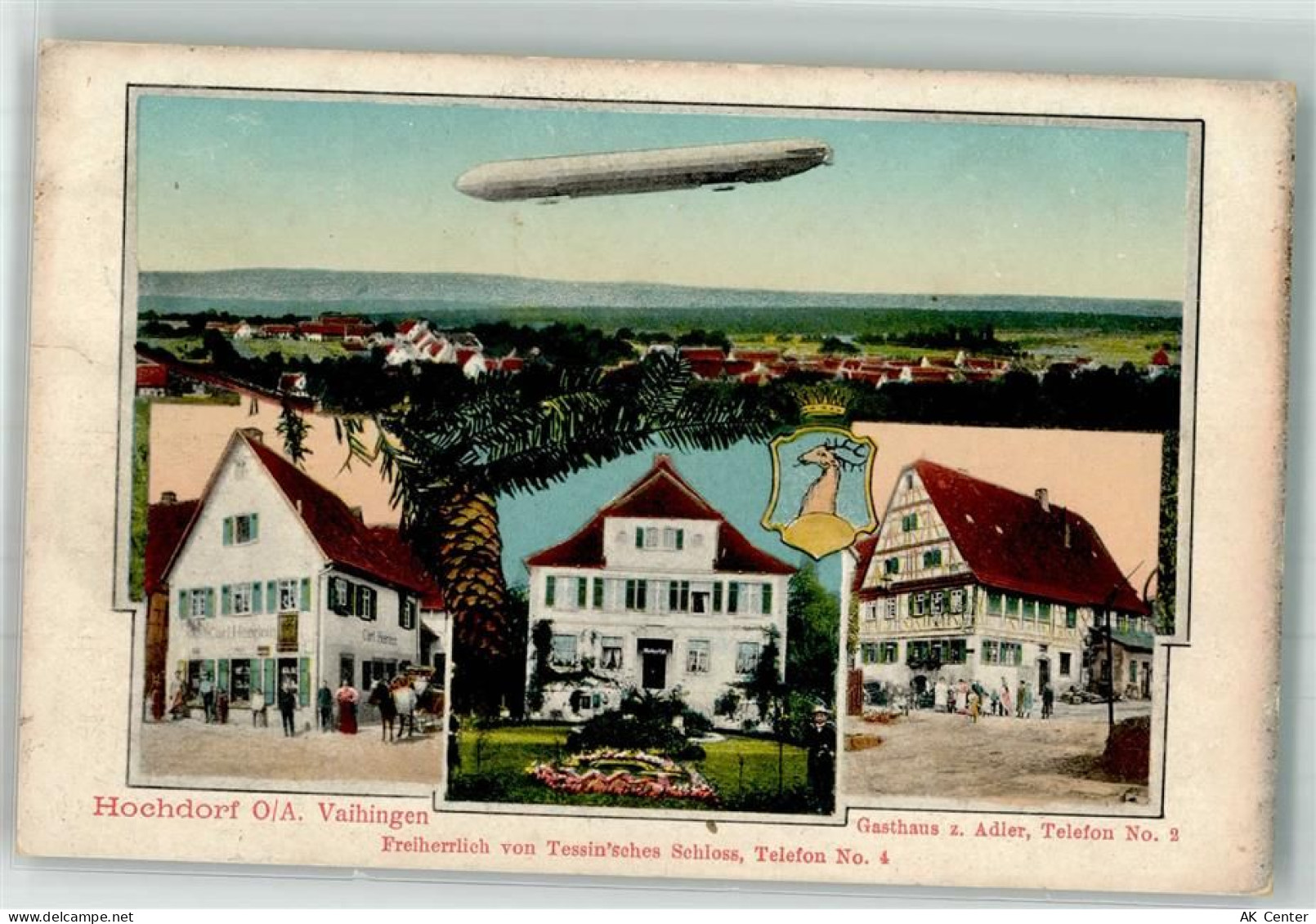 71735 W7147 Hochdorf an der Enz - Zeppelin über Hochdorf Von Tessinsches... - 13649539