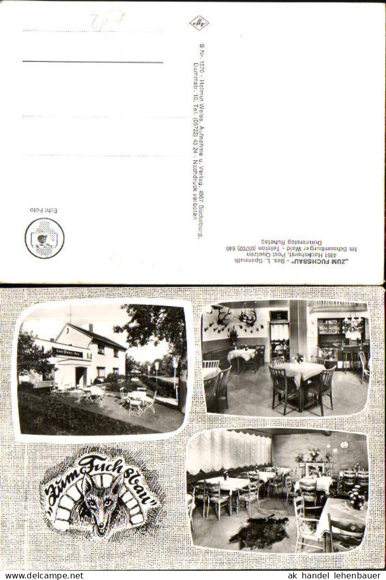 717496 Petershagen Hackshorst b. Quetzen Schaumburger Wald Zum Fuchsbau Gasthaus