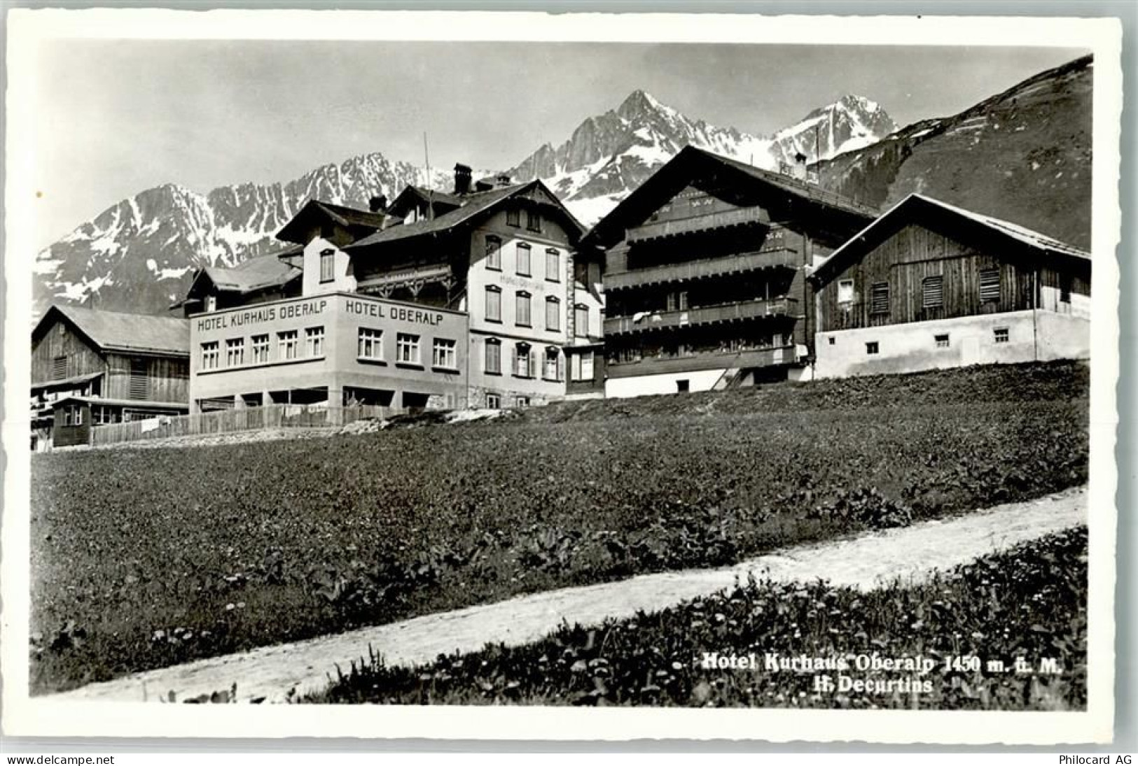 7180 Disentis Mustér Foto AK Hotel Kurhaus Oberalp - 10735303