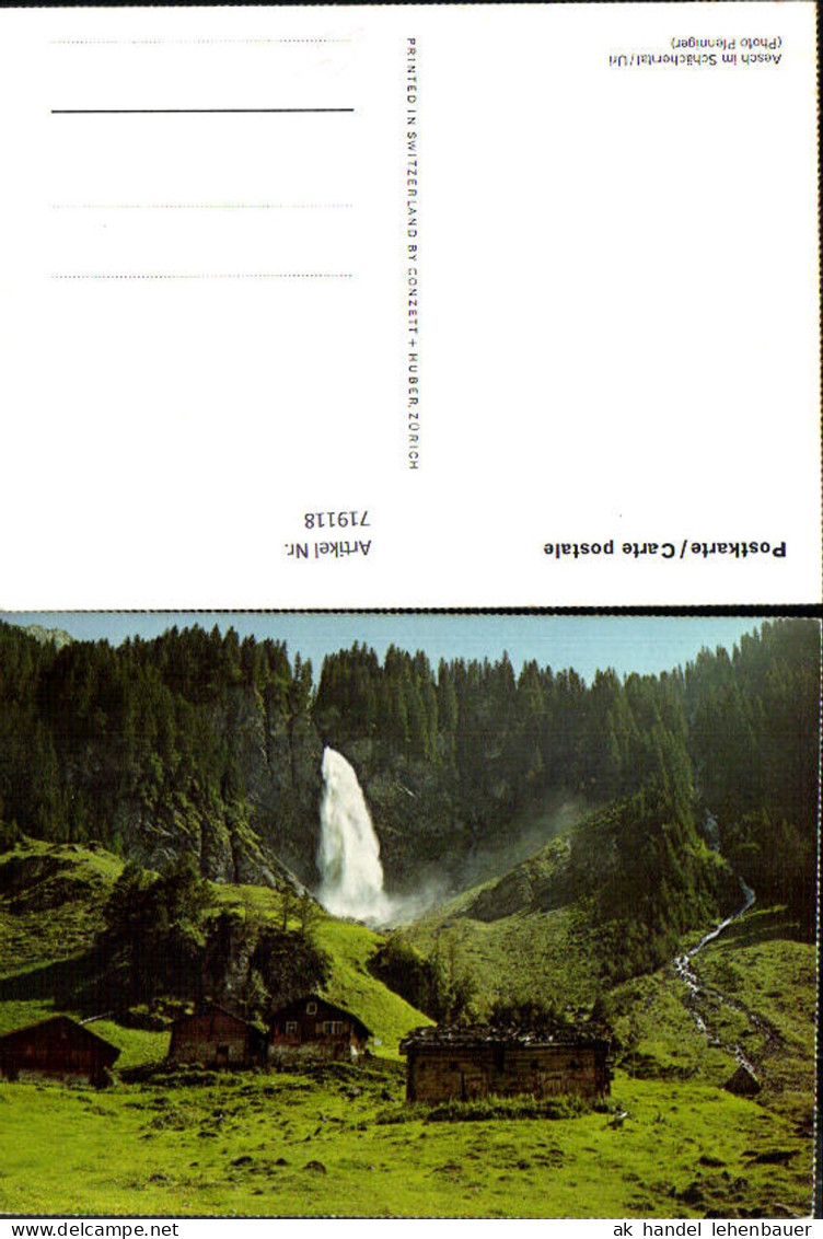 719118 Aesch i. Schächental Uri Wasserfall Aesch-Oberalp Unterschächen