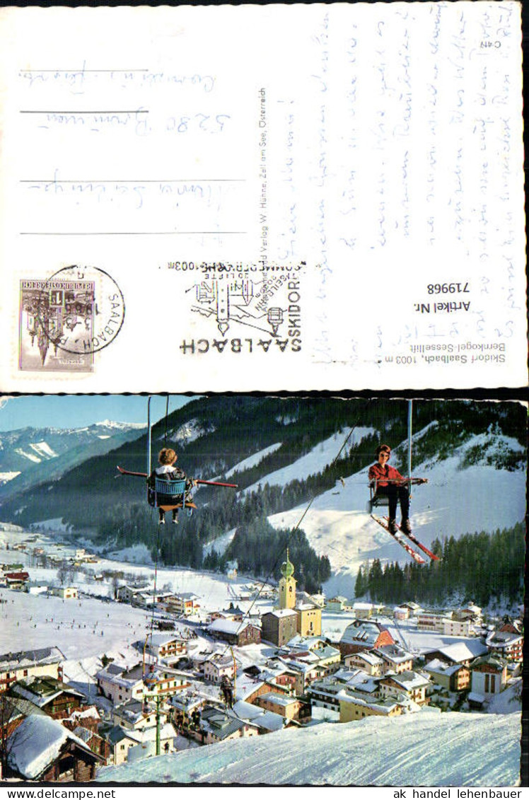 719968 Saalbach Saalbach-Hinterglemm Bernkogel-Sessellift Wintersport