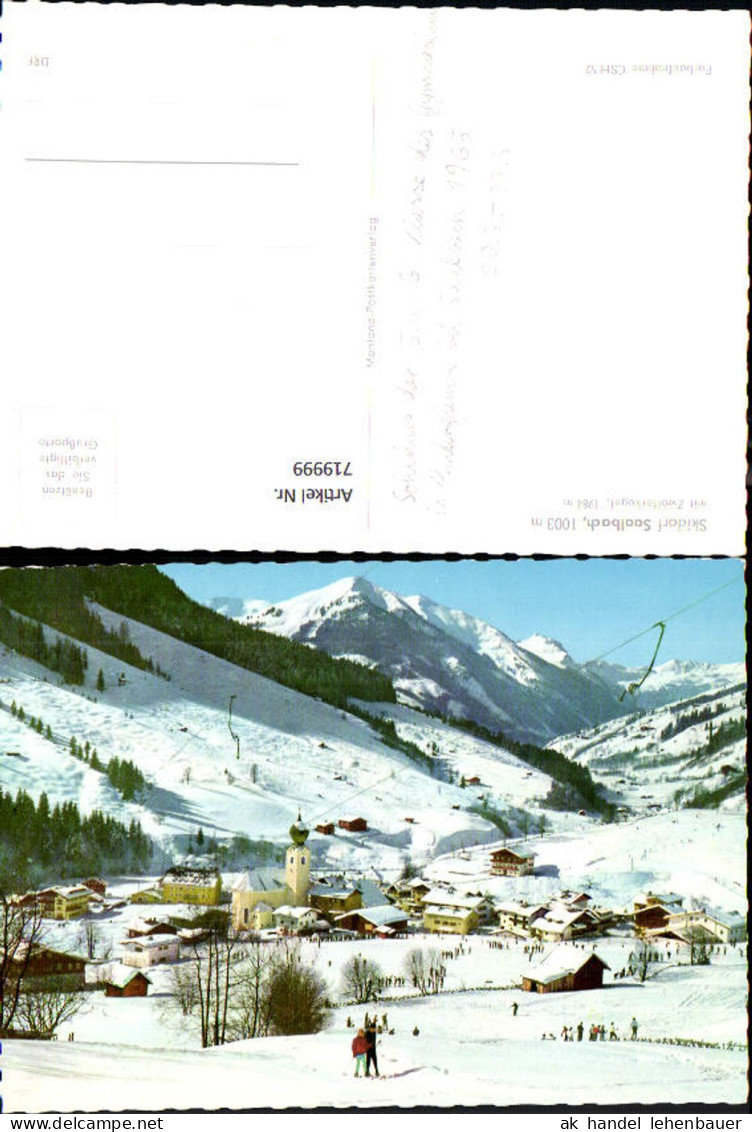 719999 Saalbach Saalbach-Hinterglemm mit Zwölferkogel Wintersport
