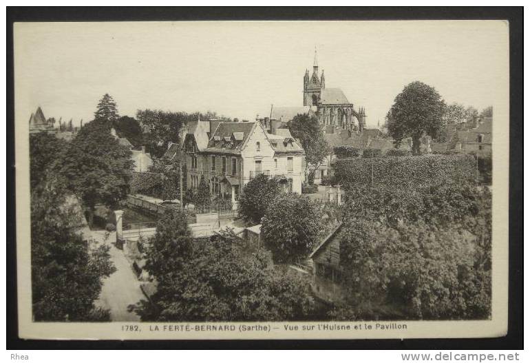 72 La Ferté-Bernard 1782. LA FERTE-BERNARD (Sarthe) - Vue sur l'Huisne et le Pavillon sépia D72D C72132C RH003304