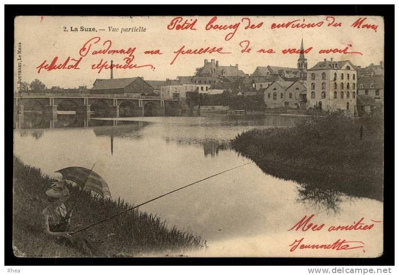 72 La Suze-sur-Sarthe pont peche a la ligne D72D C72346C RH073163