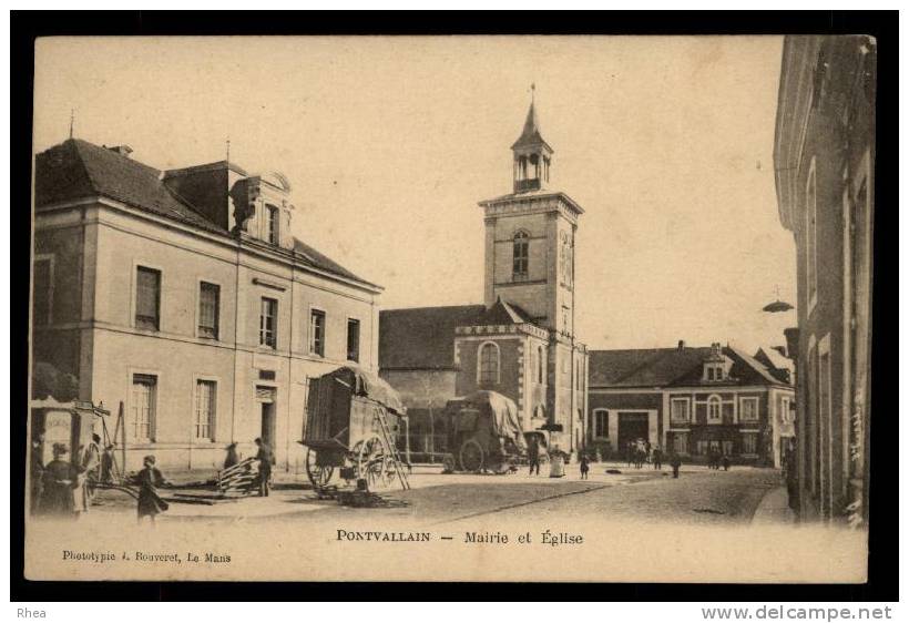 72 Pontvallain mairie eglise D72D K72243K C72243C RH073004