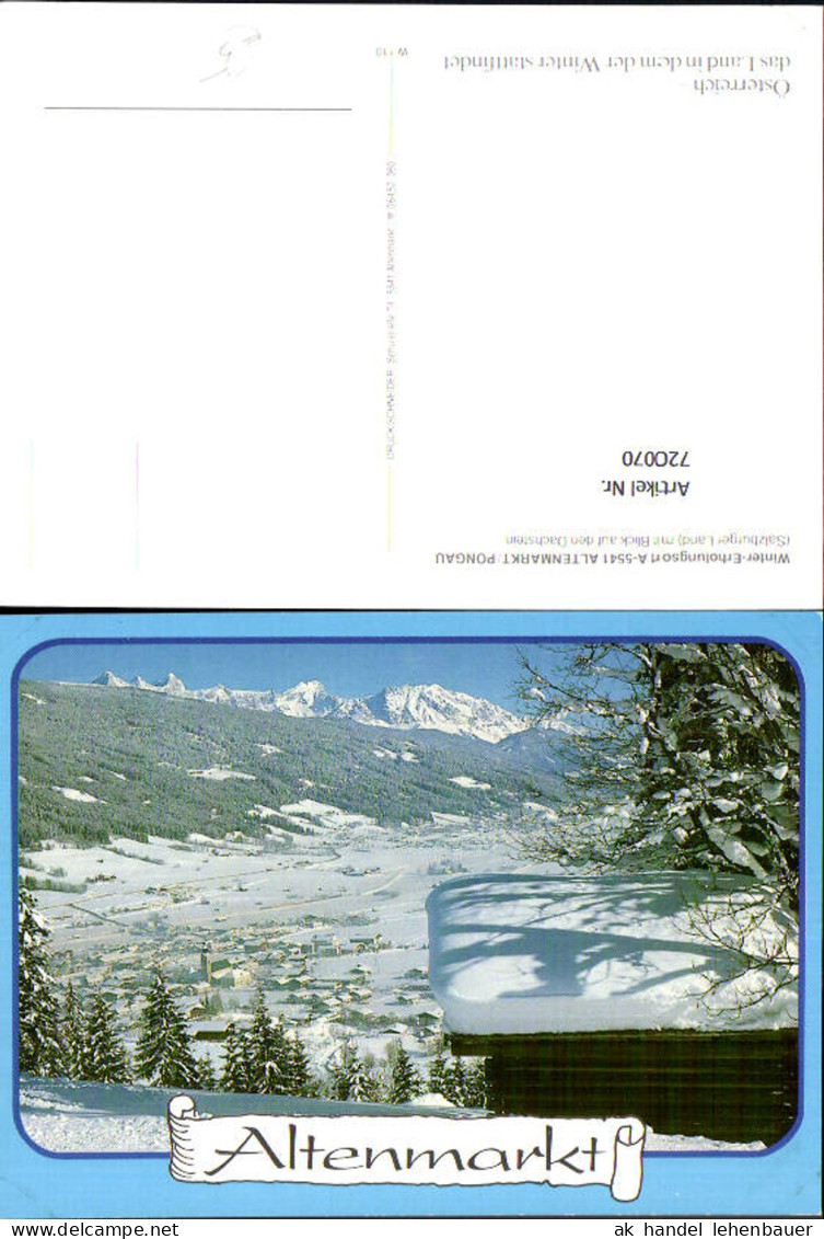720070 Altenmarkt im Pongau m. Blick auf Dachstein im Winter