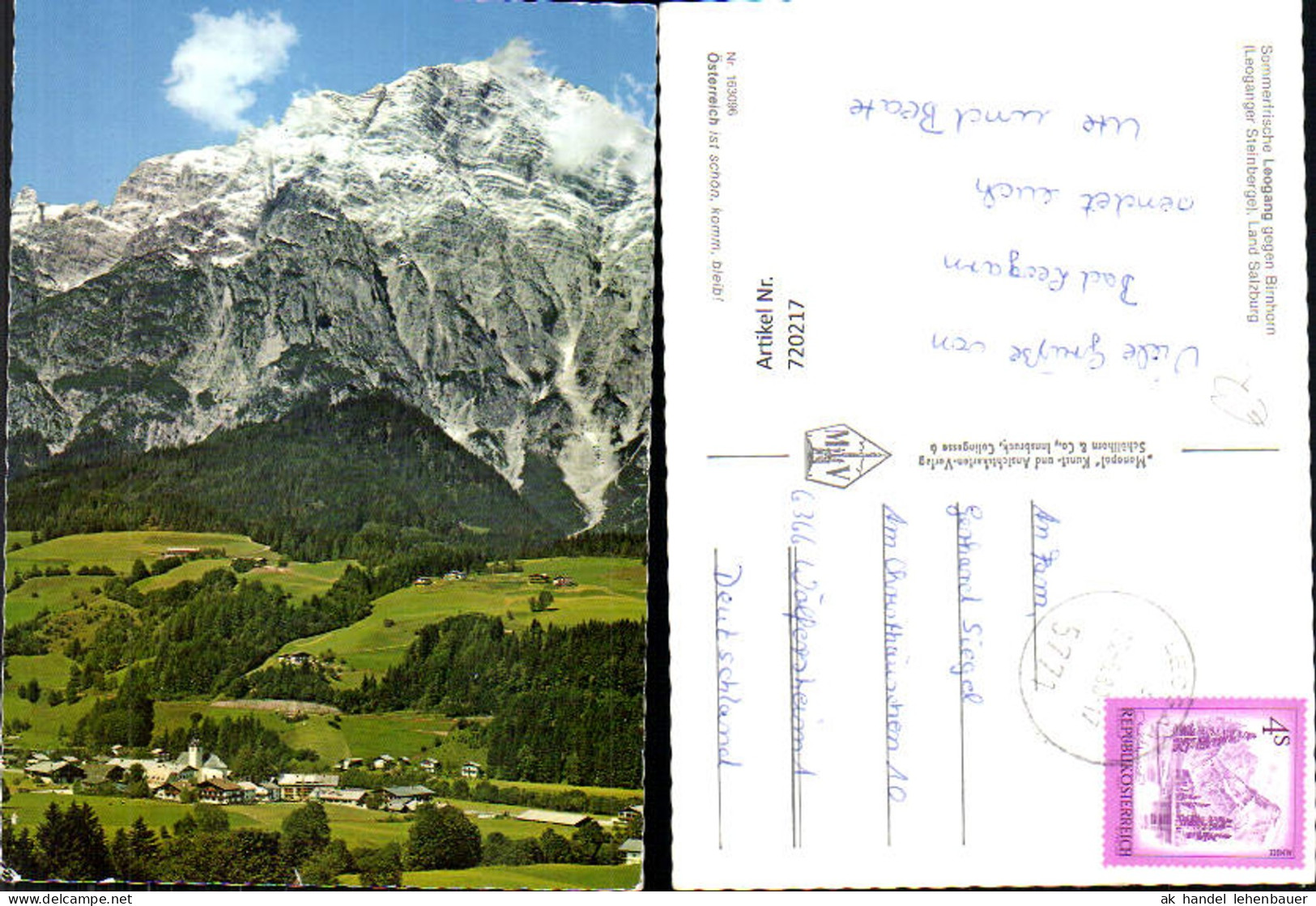 720217 Leogang geg. Birnhorn Leoganger Steinberge