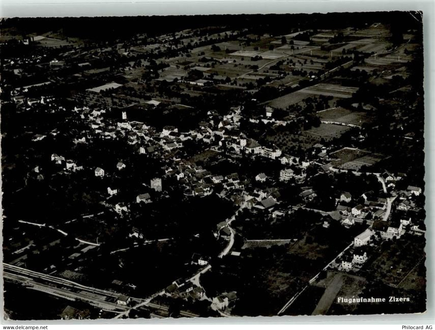 7205 Zizers Foto AK Fliegeraufnahme Feldpost Geb.Füs.Stabskp. 112 - 10742074