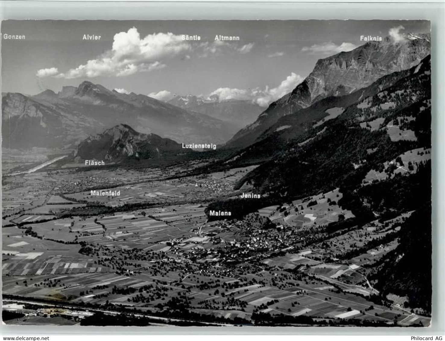 7208 Malans GR - Malans-Jenins-Maienfeld gegen die Luziensteig - 10157096