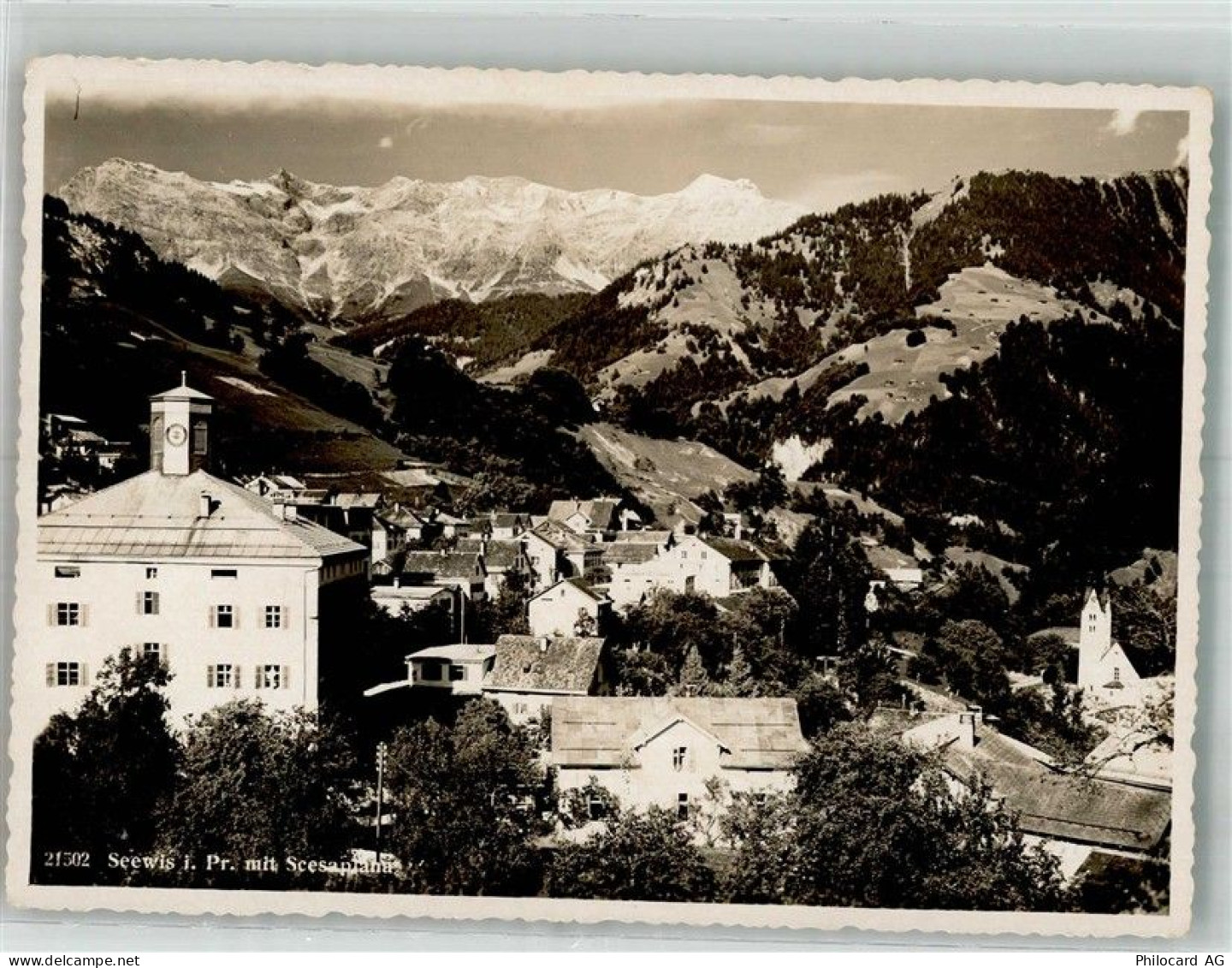 7212 Seewis Dorf Foto AK - 38217286