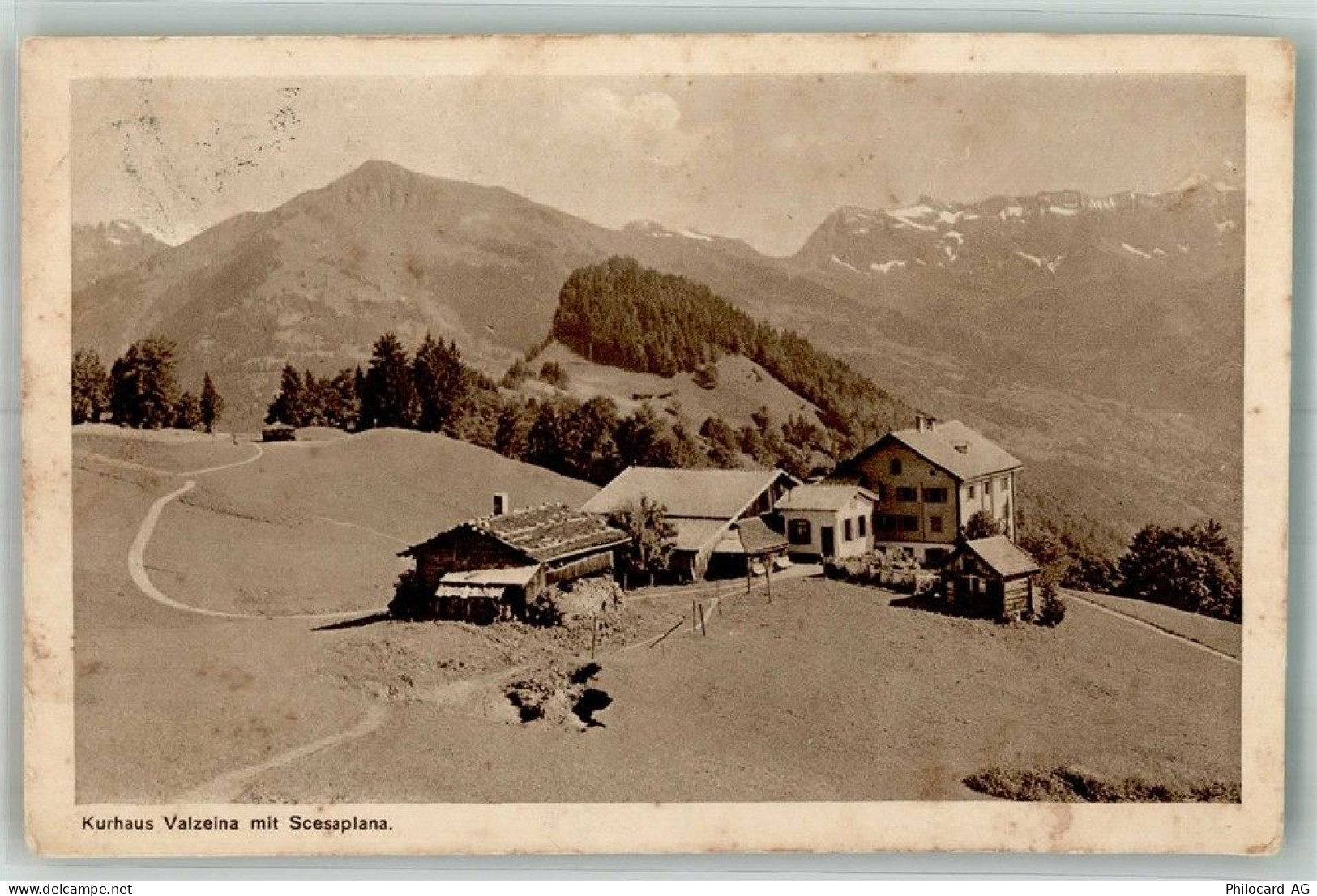 7213 Valzeina 1923 Foto AK Kurhaus Valzeina Scesaplana - 14007726