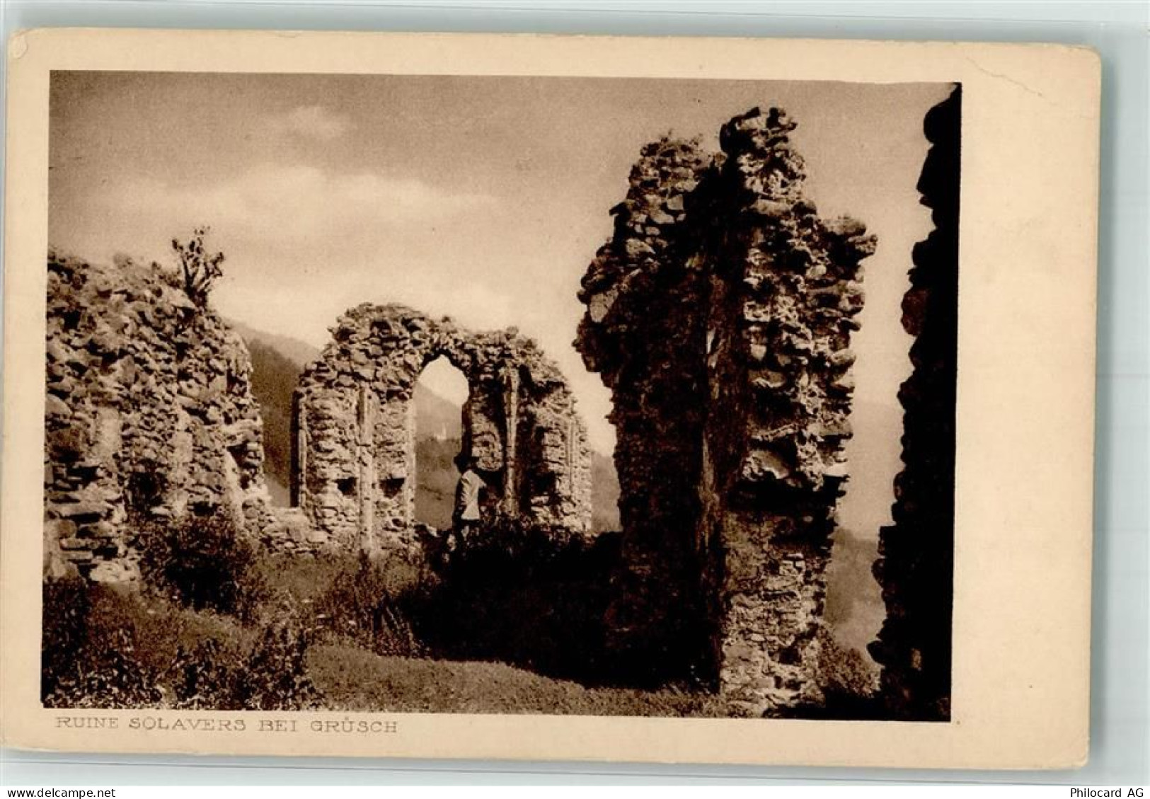 7214 Grüsch Seewis Gebrauchsspuren Ruine Solavers Serie XXI. Burgen in A... - 39693995