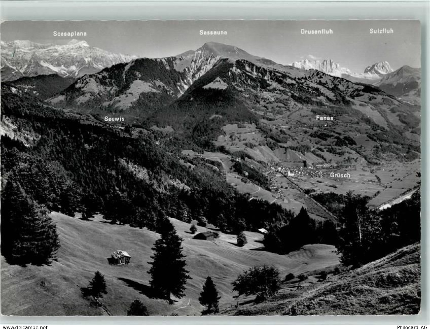 7214 Grüsch Seewis - Grüsch Seewis Fanas gegen Scesaplana und Drusenfluh... - 10157113