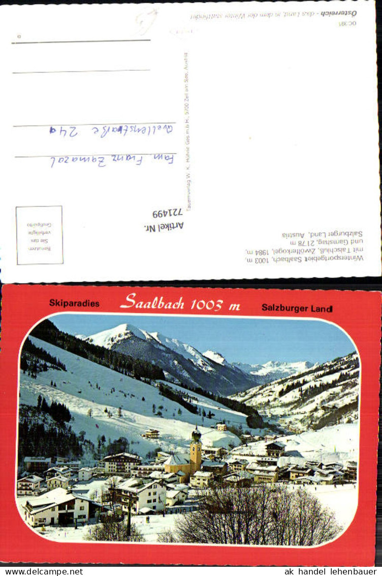 721499 Saalbach Saalbach-Hinterglemm Bez. Zell am See