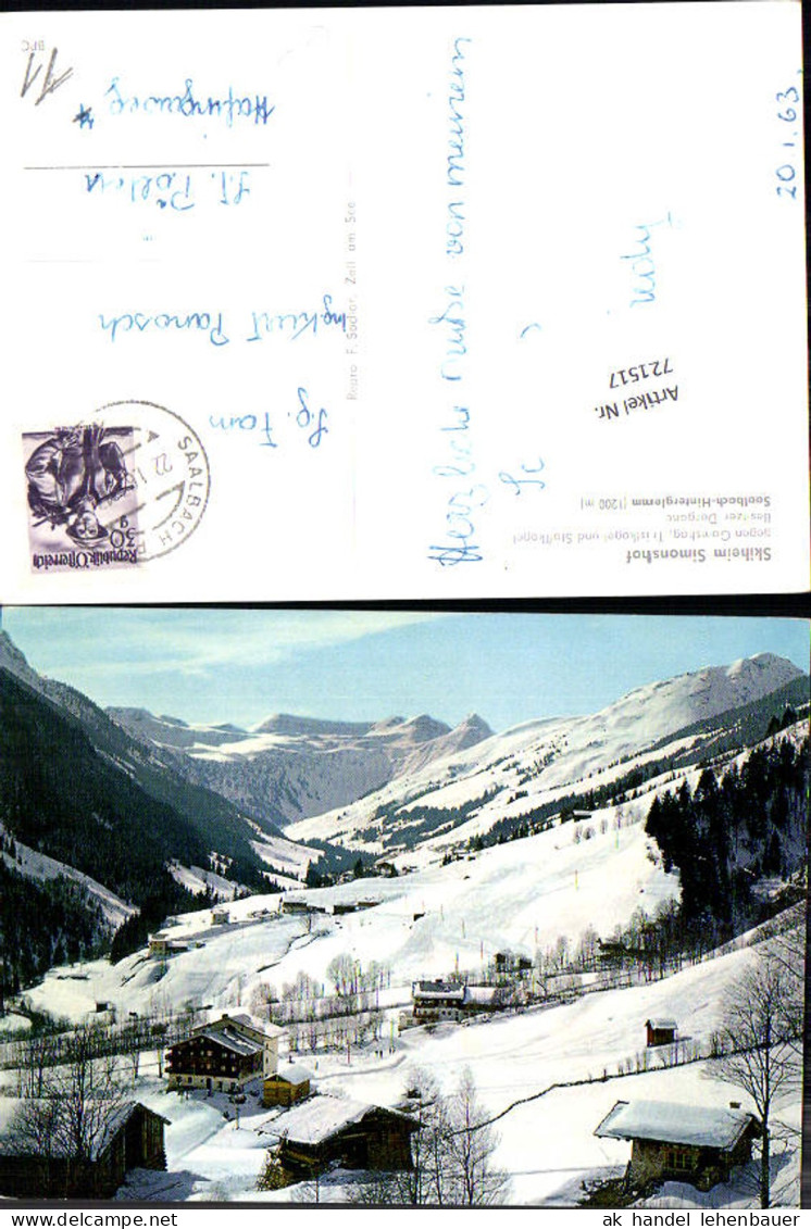 721517 Saalbach Saalbach-Hinterglemm Simonshof Zell am See 1963