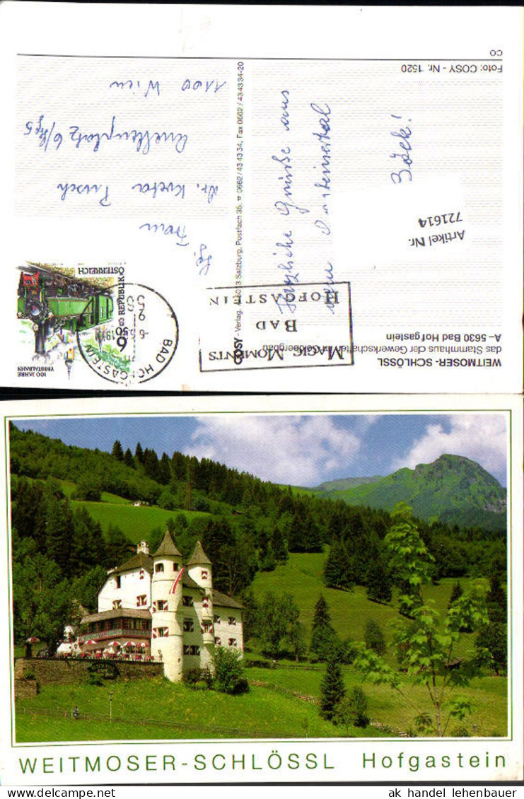 721614 Bad Hofgastein Bad Hofgastein Bez. St. Johann im Pongau Weitmoser Schlössl