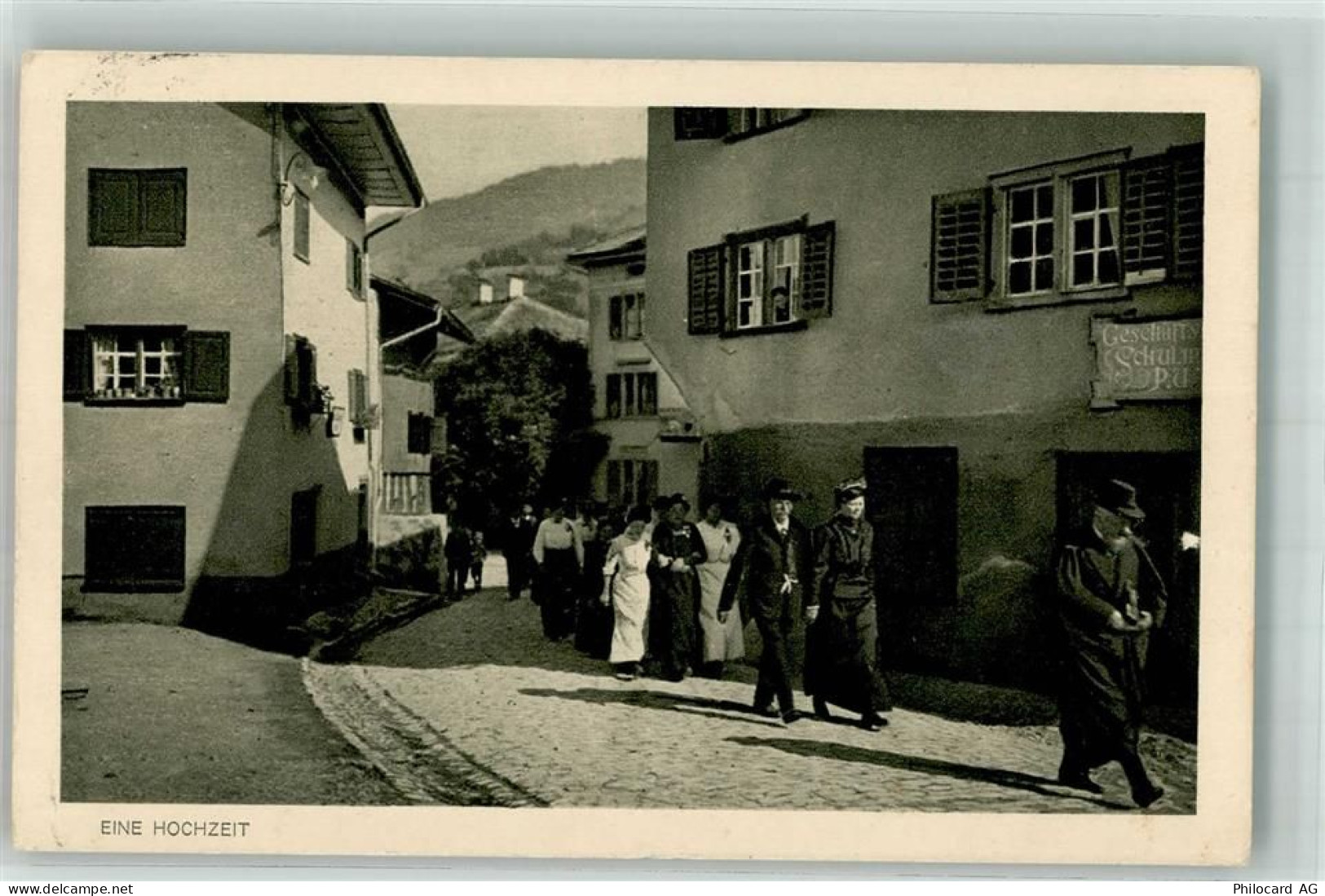 7220 Schiers 1931 Folienkarte / Lackkarte Hochzeit Tracht - 14001162