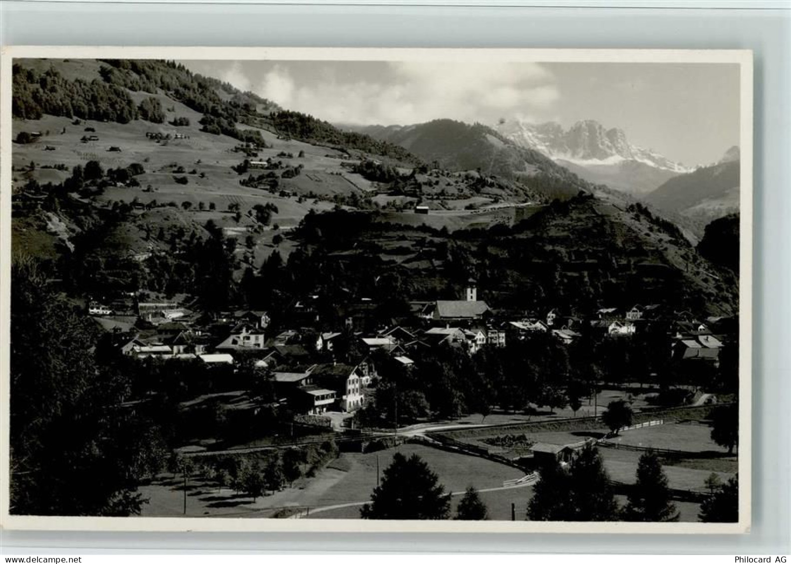 7220 Schiers 1937 Foto AK Vue generale, gute Erhaltung AK - 13077712