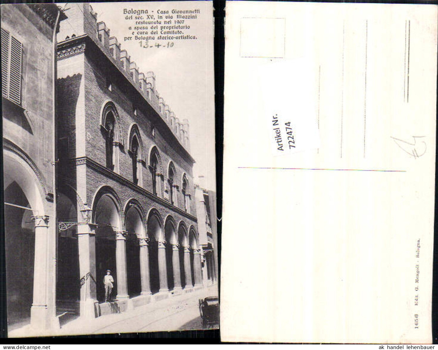 722474 Bologna Casa Giovannetti Bologna