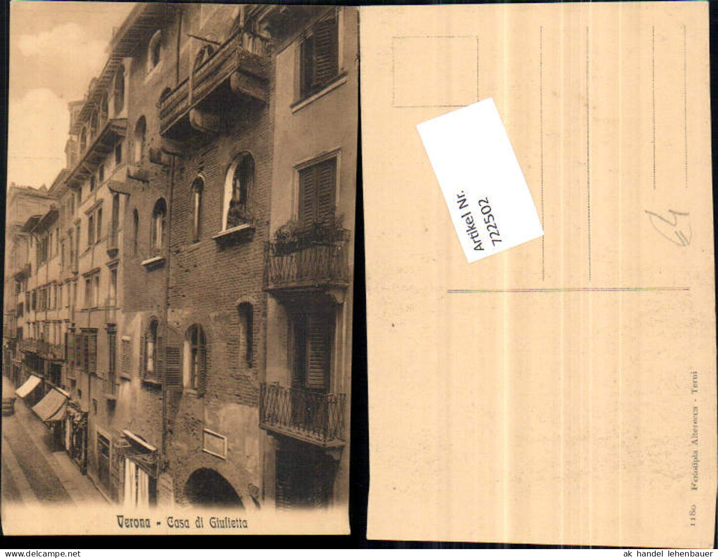 722502 Verona Casa di Giulietta Verona Provincia di Verona