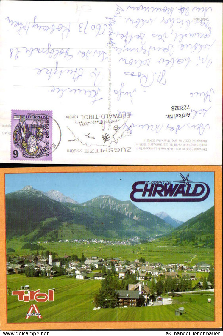 722828 Ehrwald Zugspitze-Kette Gemeinde Ehrwald Bez. Reutte