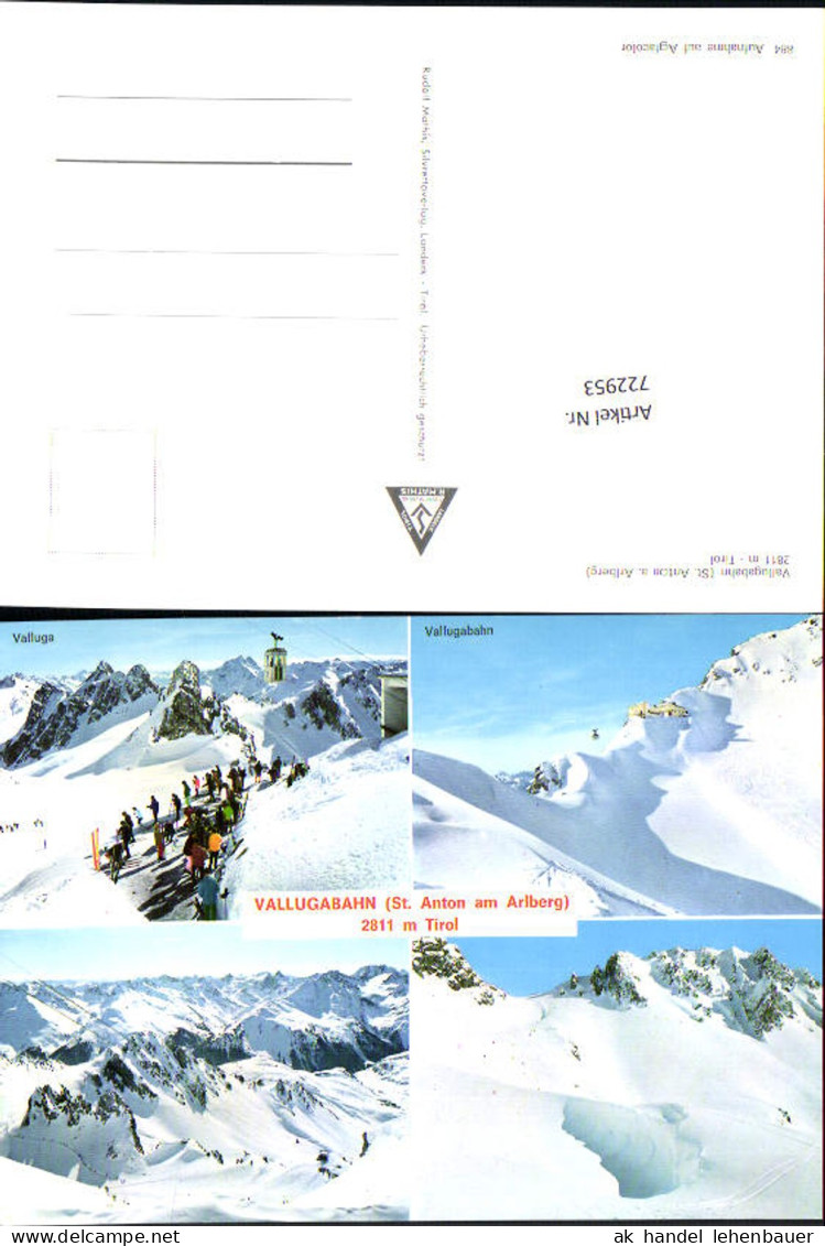 722953 St. Anton am Arlberg Vallugabahn St. Anton am Arlberg Bez. Landeck