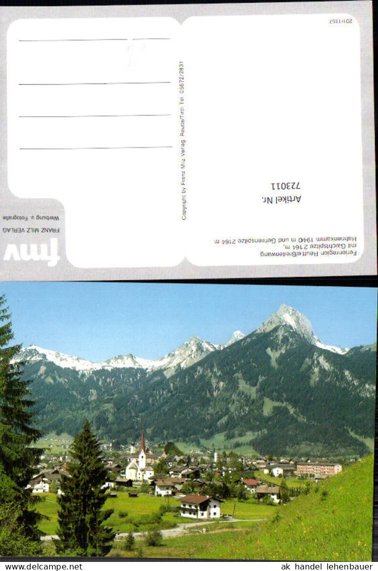 723011 Reutte Breitenwang Gaichtspitze Hahnenkamm Gehrenspitze Marktgemeinde Reutte Bez. Reutte