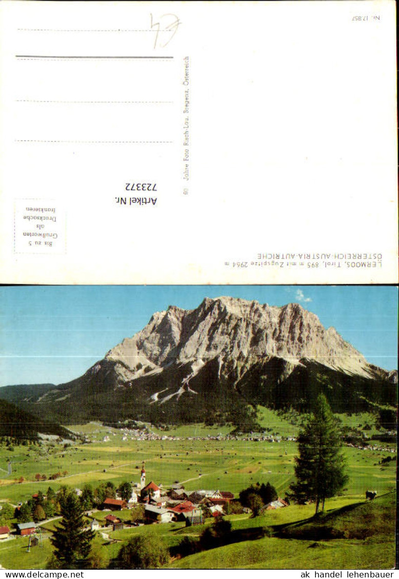 723372 Lermoos mit Zugspitze Gemeinde Lermoos Bez. Reutte