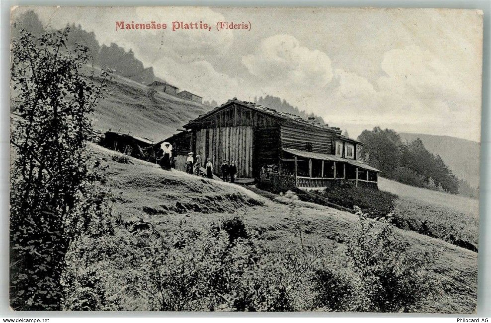 7235 Fideris 1903 Foto AK Maiensäss Plattis - 10753033