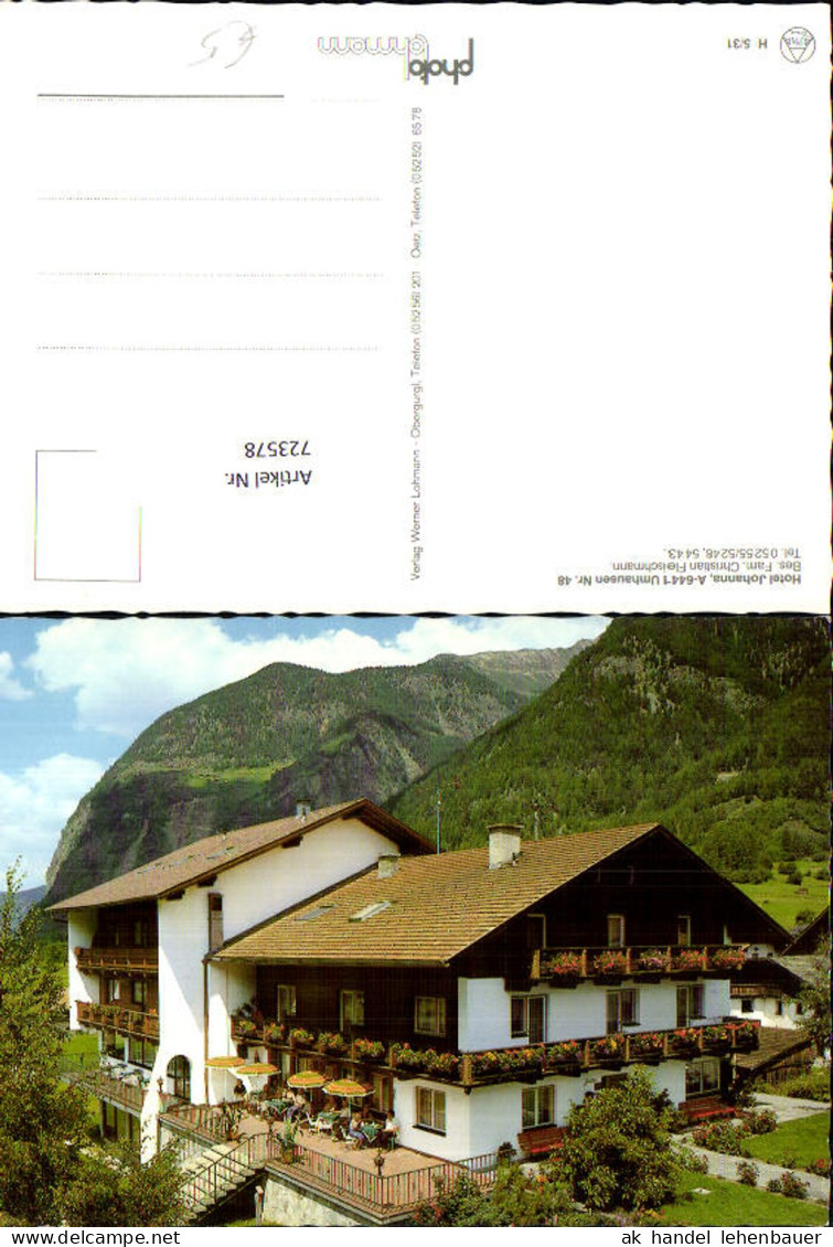 723578 Umhausen Hotel Johanna Gemeinde Umhausen Bez. Imst