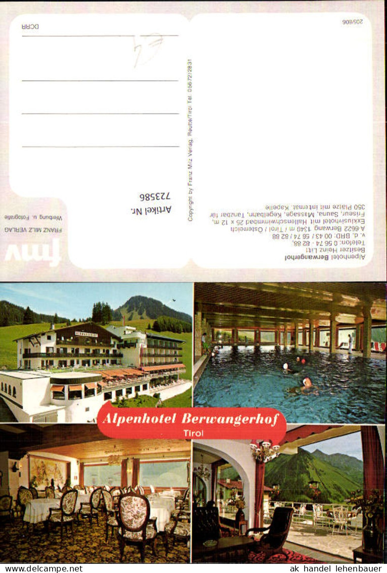 723586 Berwang Alpenhotel Berwangerhof Gemeinde Berwang Bez. Reutte