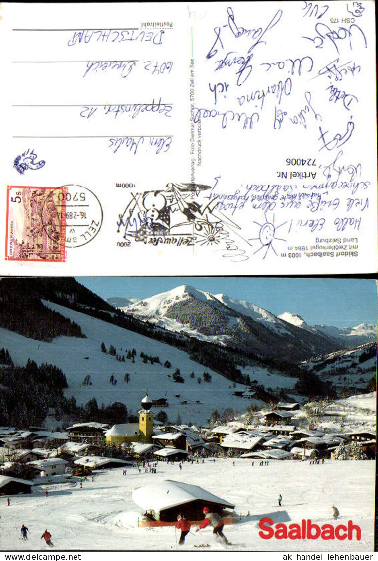 724006 Saalbach Saalbach-Hinterglemm mit Zwölferkogel Wintersport