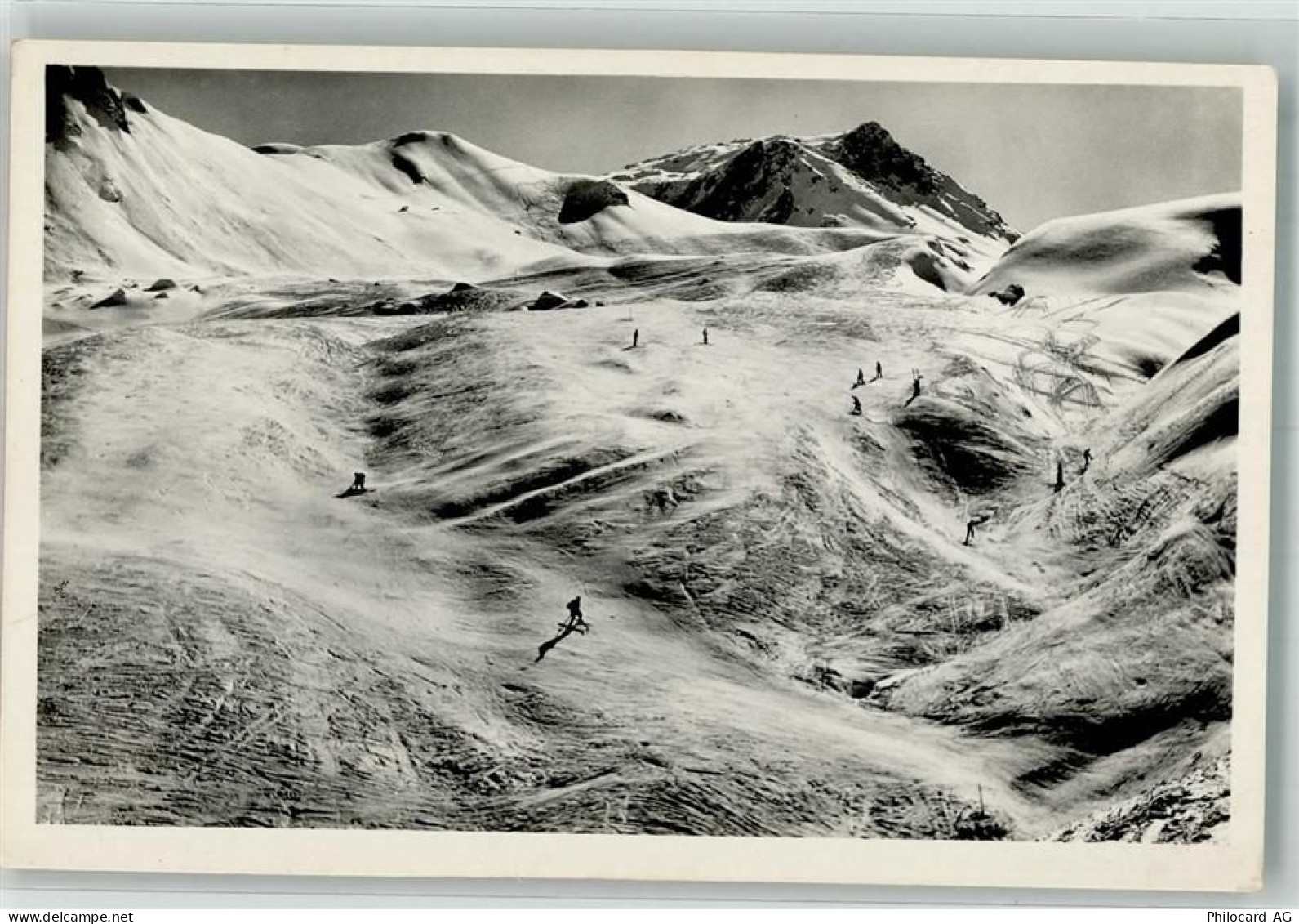 7241 Conters im Prättigau Foto AK Schwendi Winter Steilhänge zum Ganderg... - 38071221