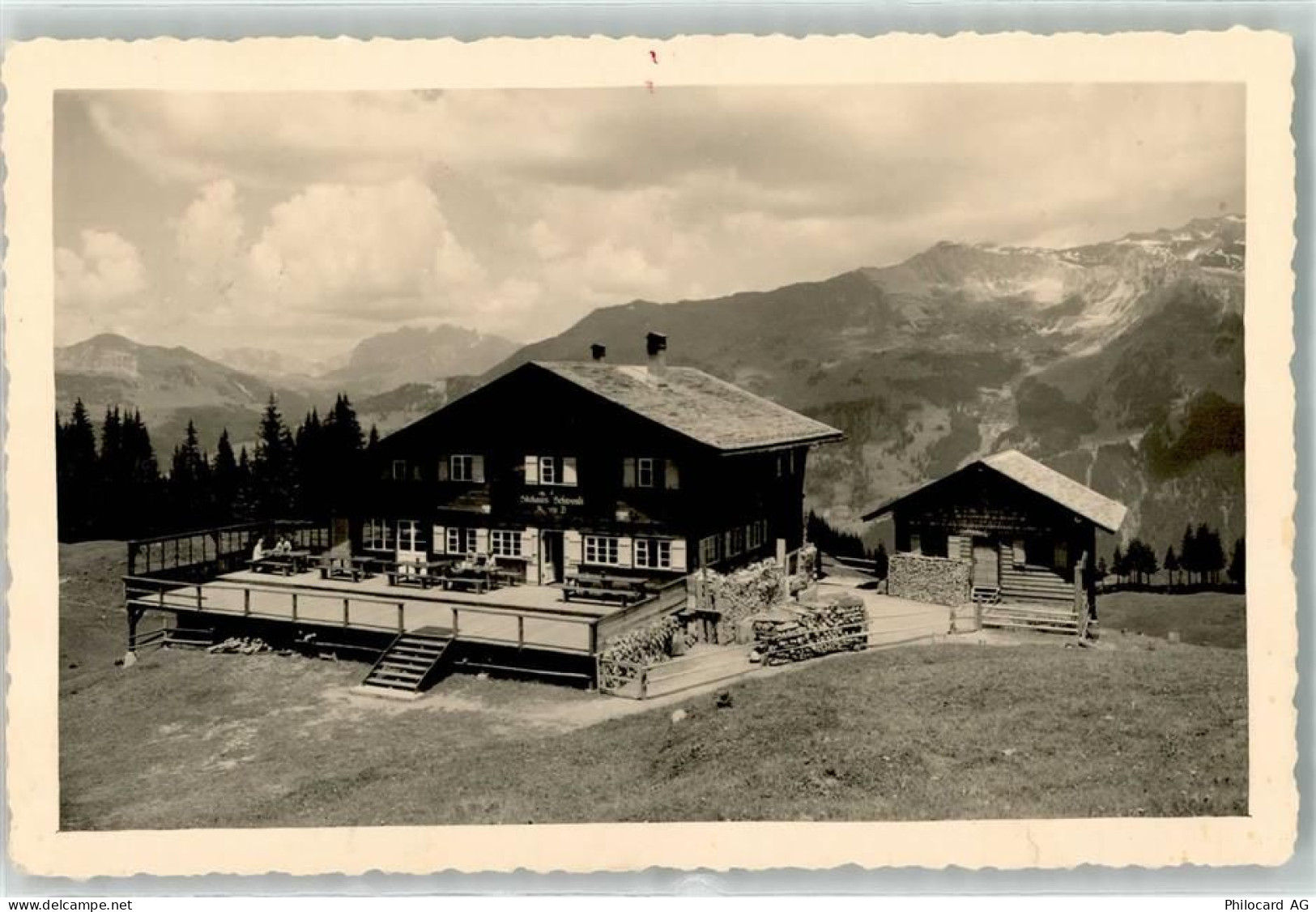 7241 Conters im Prättigau - Gasthaus Skihaus Schwendi Blick auf Drusenfl... - 10593714