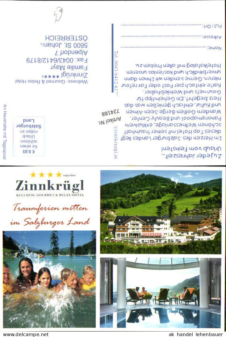 724188 Wellnesshotel Zinnkrügl St. Johann im Pongau Bez. St. Johann im Pongau