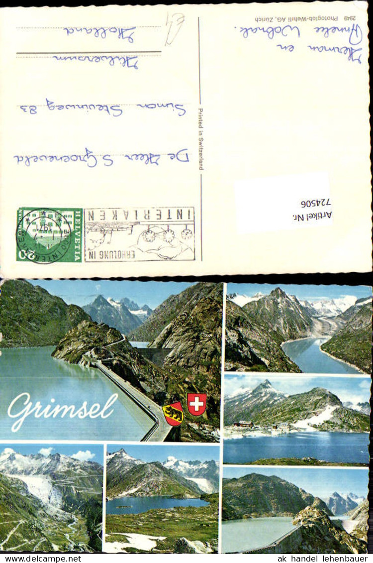 724506 Mehrbild AK Grimsel b. Obergoms Ansichten Talsperre Pass