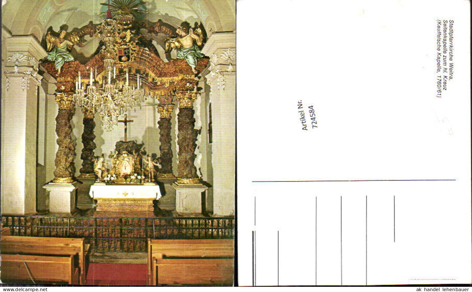 724584 Weitra Stadtpfarrkirche Seitenkapelle zum kl. Kreuz Kirche Inneres