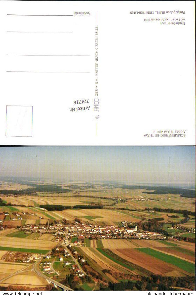 724716 Luftbild Fliegeraufnahme Thaya Bez. Waidhofen an der Thaya