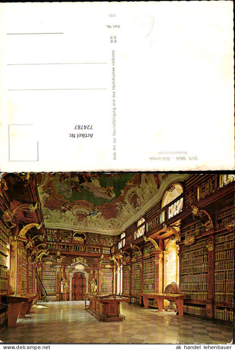 724787 Melk Stift Melk Bibliothek Bez. Melk