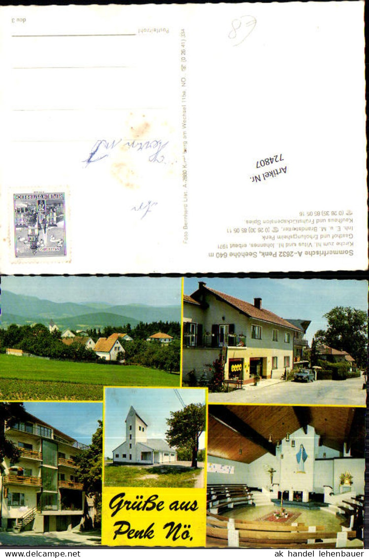 724807 Gruss aus Penk Gasthaus Grafenbach St. Valentin