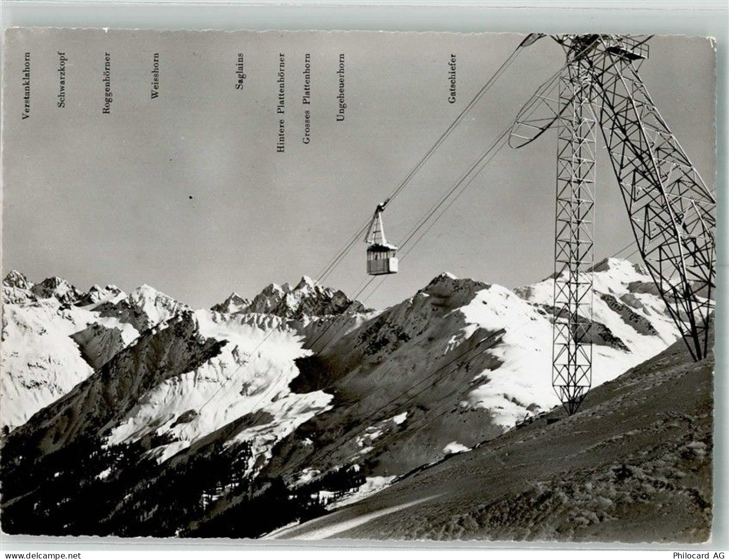 7250 Klosters 1956 Winter Seilbahn Klosters-Gotschnagrat-Parsenn - 38210483
