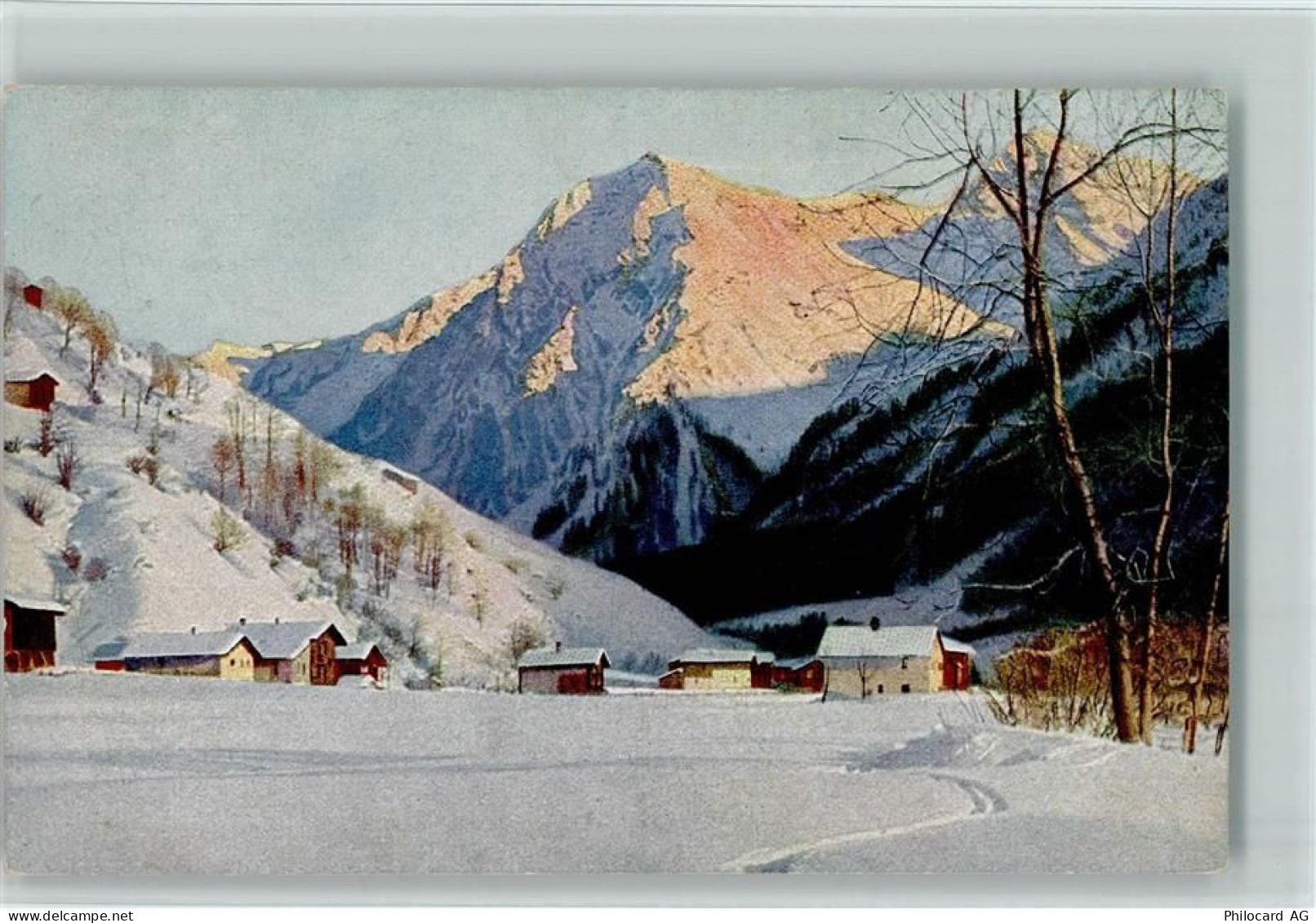 7250 Klosters - Abend in Klosters Winteraufnahme - 10156276