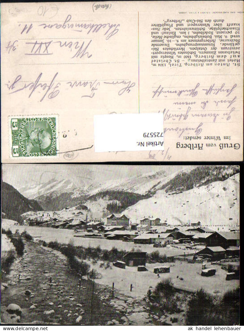 725579 Gruss vom Arlberg St. Anton am Arlberg 1909