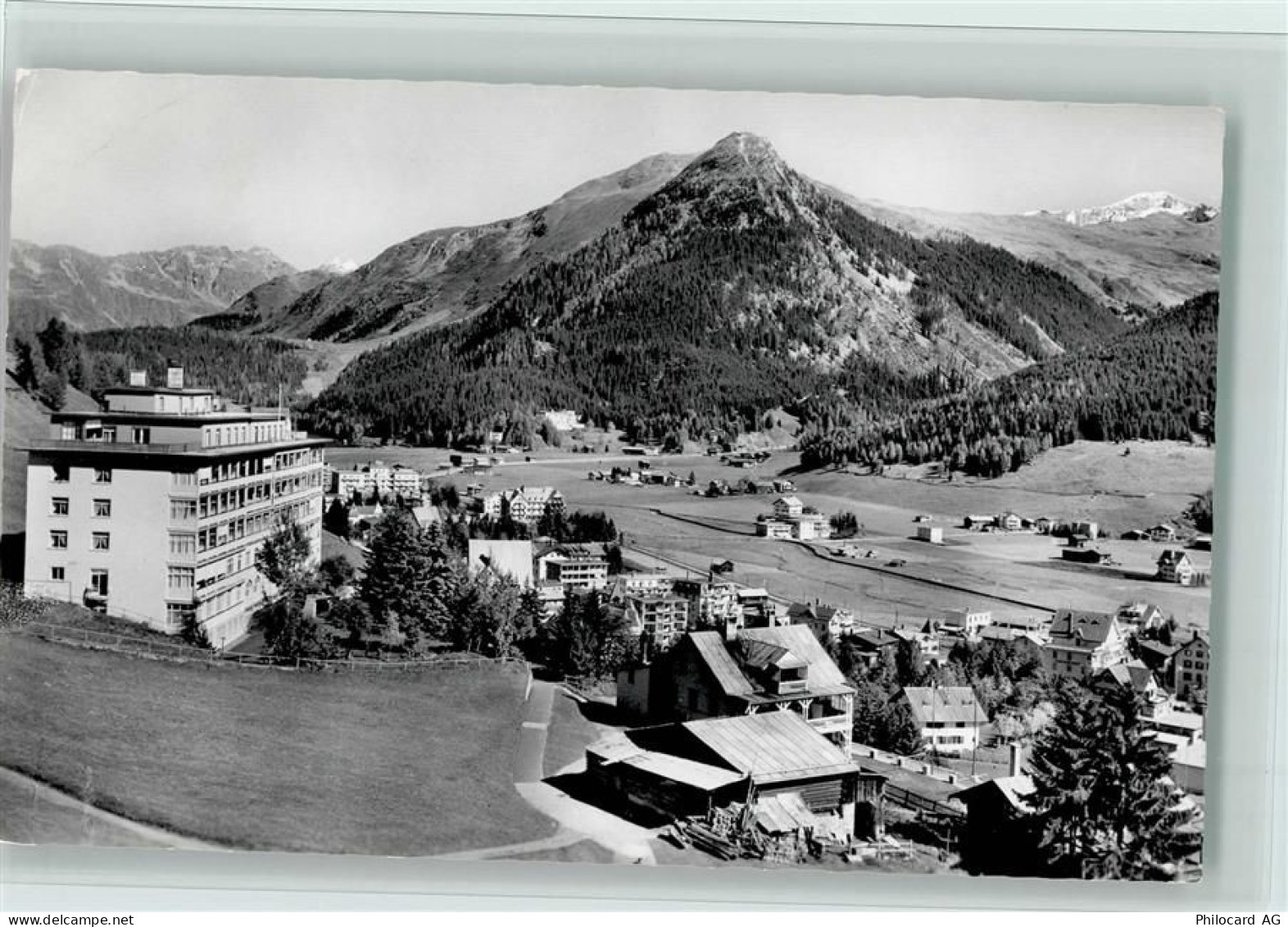 7260 Davos Dorf - Davos-Dorf gegen Seehorn und Pischahorn: links Albula... - 11061735