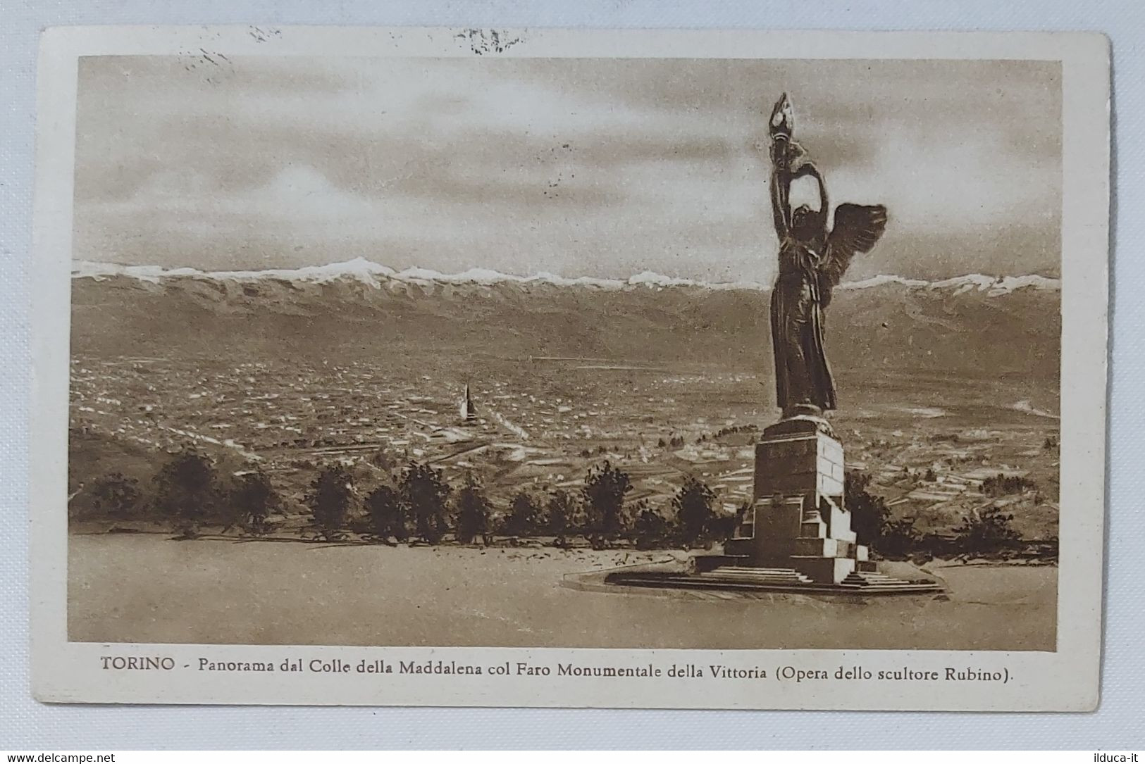 72624 Cartolina - Torino - panorama - fp vg 1934