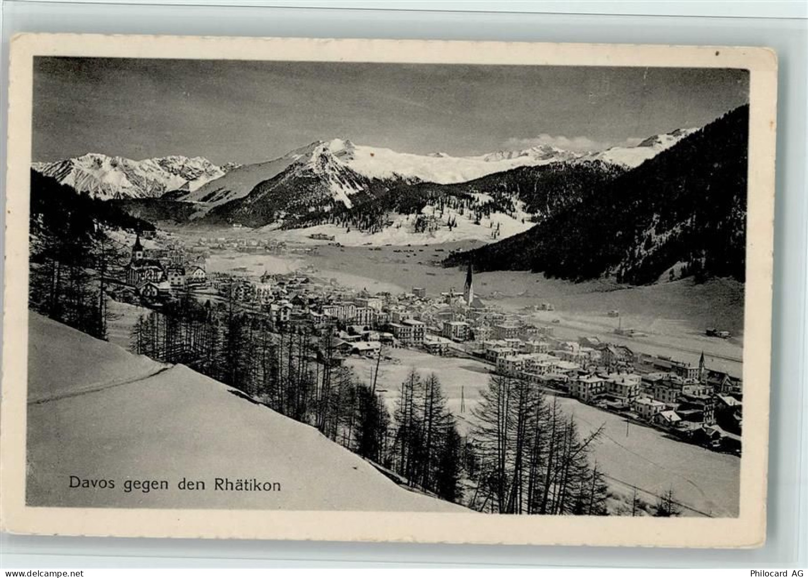 7270 Davos Platz - Davos gegen Rhätikon Winter - 11061734